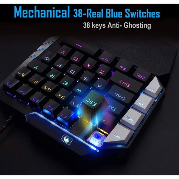 Mechanical Gaming Keyboard 38 Keys Blue Switches - Picture 2 of 12
